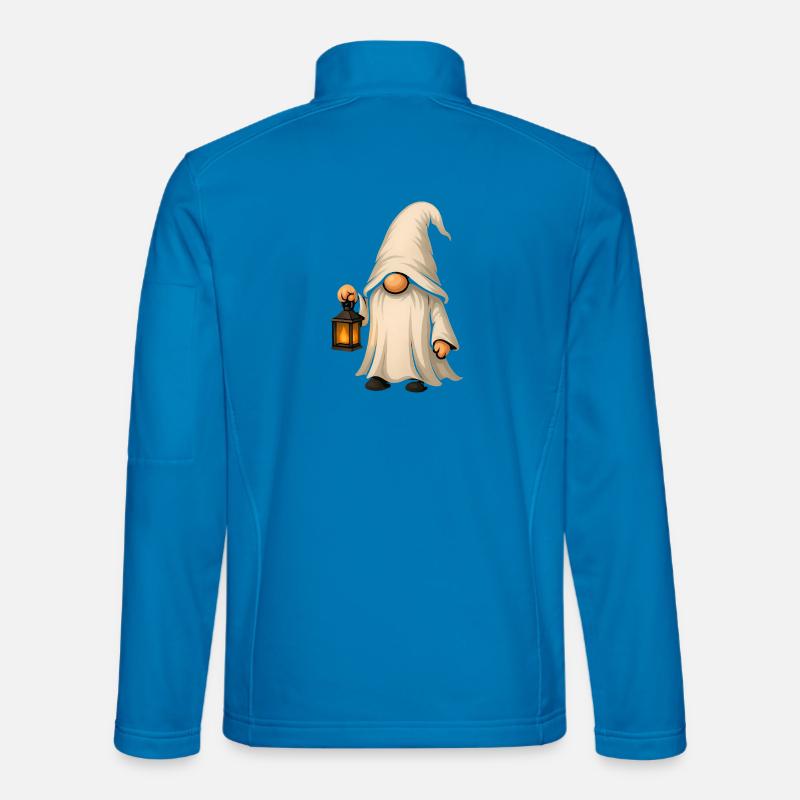 Mystischer Gartenzwerg mit Laterne - Unisex Softshelljacke - Lichtblau
