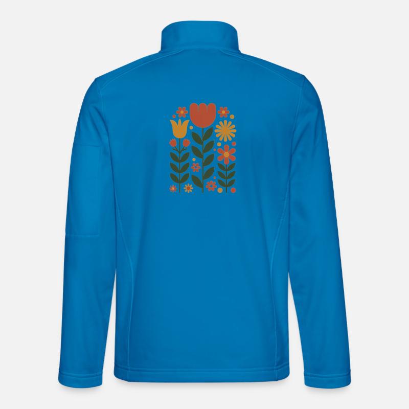 Flowers - Blooming Harmony - Unisex Softshell Jacket - light blue