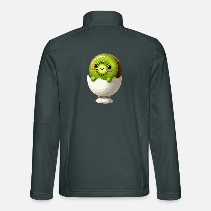 Kiwifruit in eggshell smile Unisex Softshell Jacket