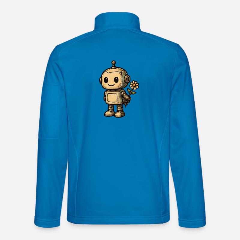 Robot avec fleur Veste en tissu softshell Unisexe