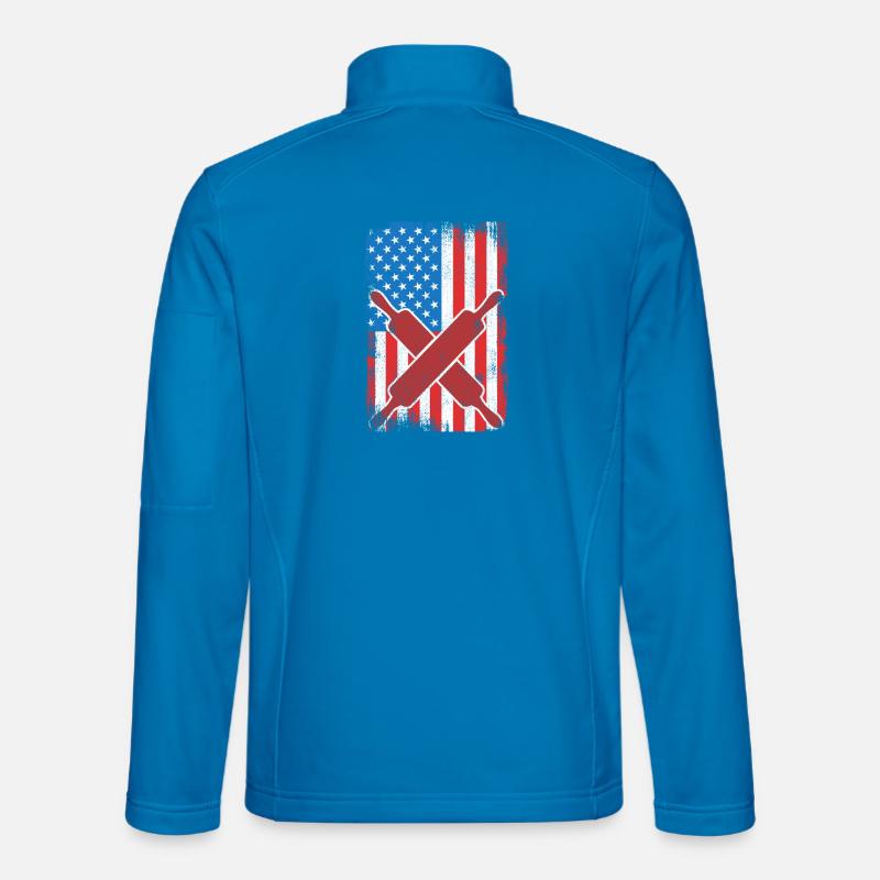 Baking USA Flag - Unisex Softshell Jacket - light blue
