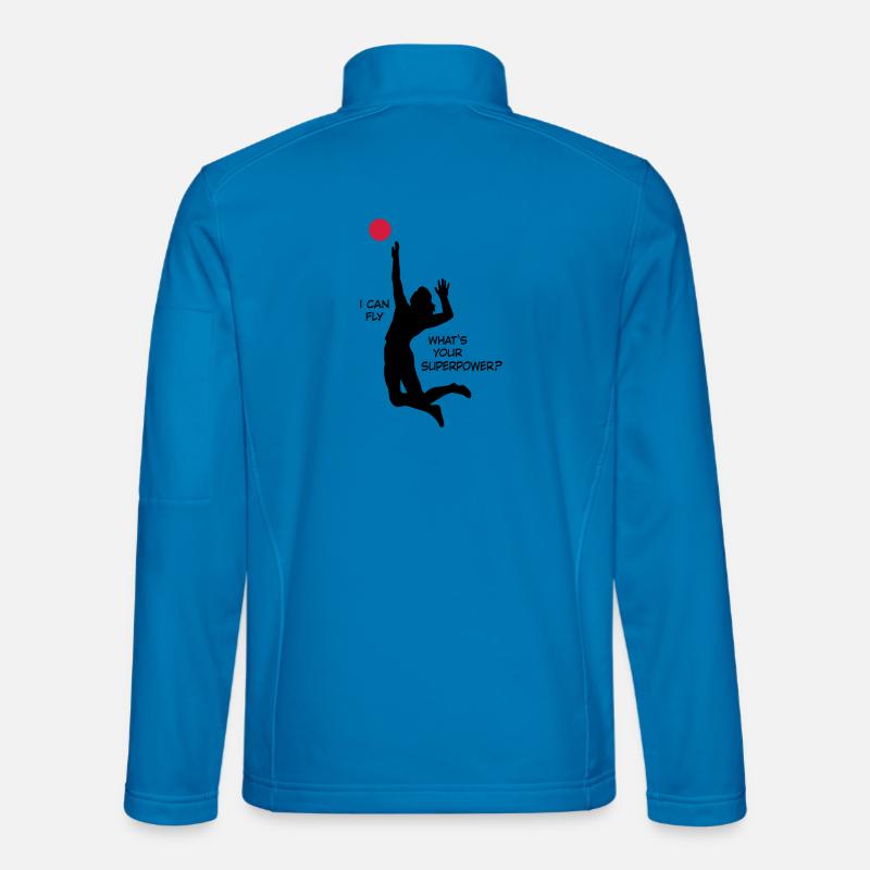 6061912 126238460 Volleyball - Unisex Softshell Jacket - light blue