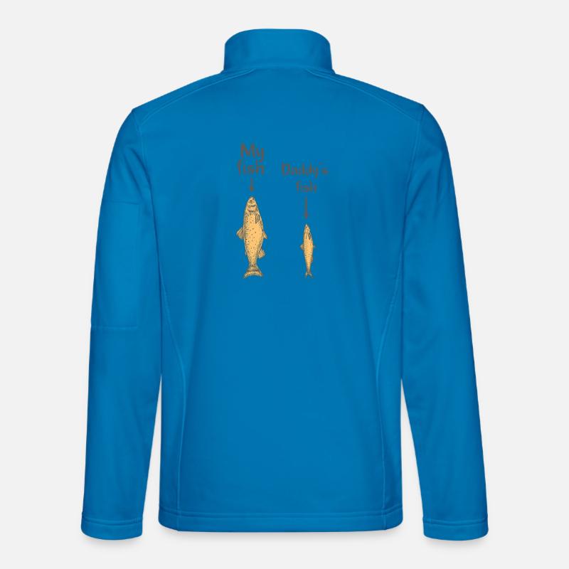 My fish, Daddy´s fish - Unisex Softshelljacke - Lichtblau