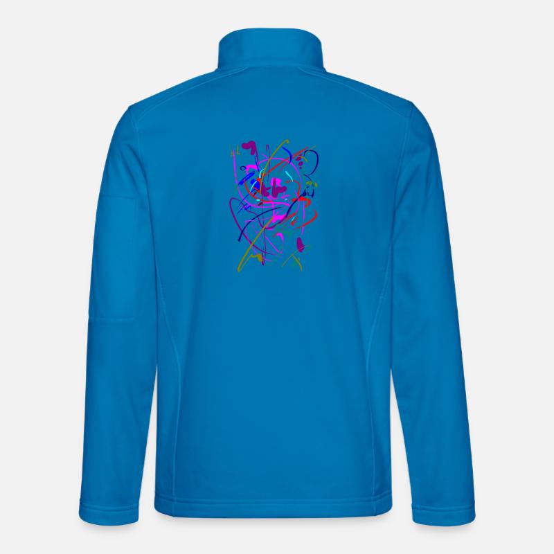 Abstrakt - Unisex Softshelljacke - Lichtblau