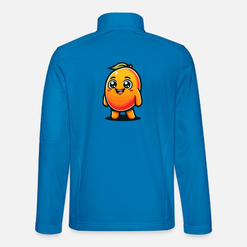A playful cartoon style mango - Unisex Softshell Jacket - light blue
