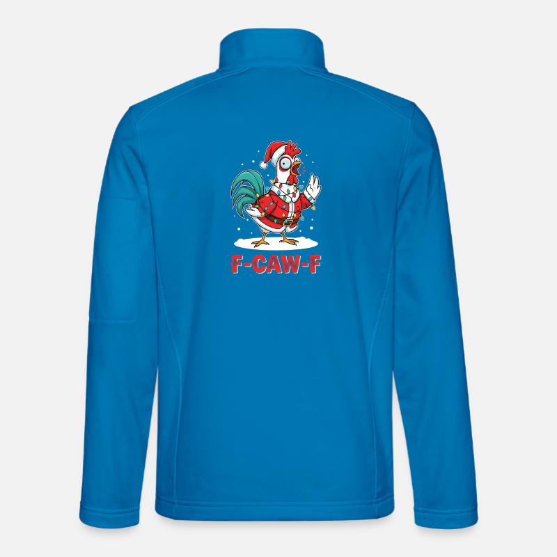 F-CAW-F Crow Christmas Sarcastic Gift - Unisex Softshell Jacket - light blue
