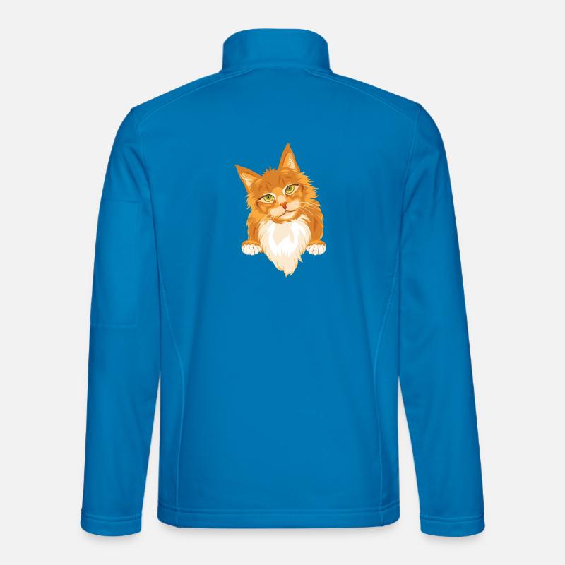 Chat roux timide et mignon Veste en tissu softshell Unisexe