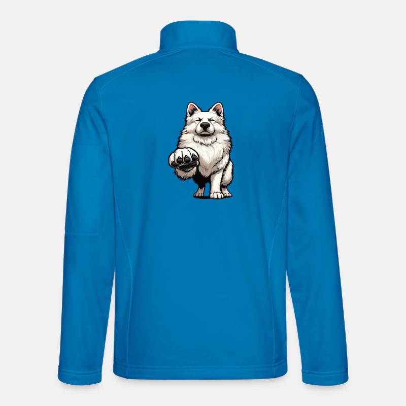 Weißer Schäferhund Schäferhund Schäferhunde - Unisex Softshelljacke - Lichtblau