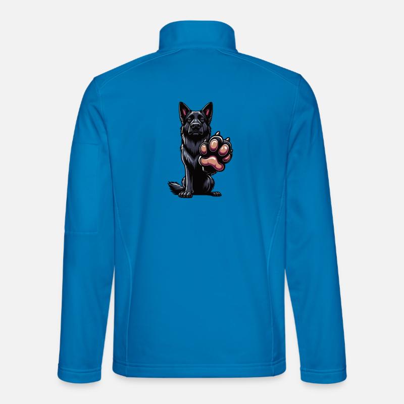 Schwarzer Schäferhund Schäferhundbesitzer  - Unisex Softshelljacke - Lichtblau