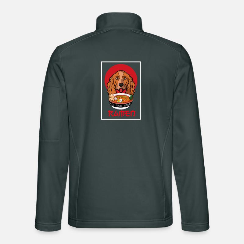 Illustration de visage de chien cocker spaniel mignon Veste en tissu softshell Unisexe