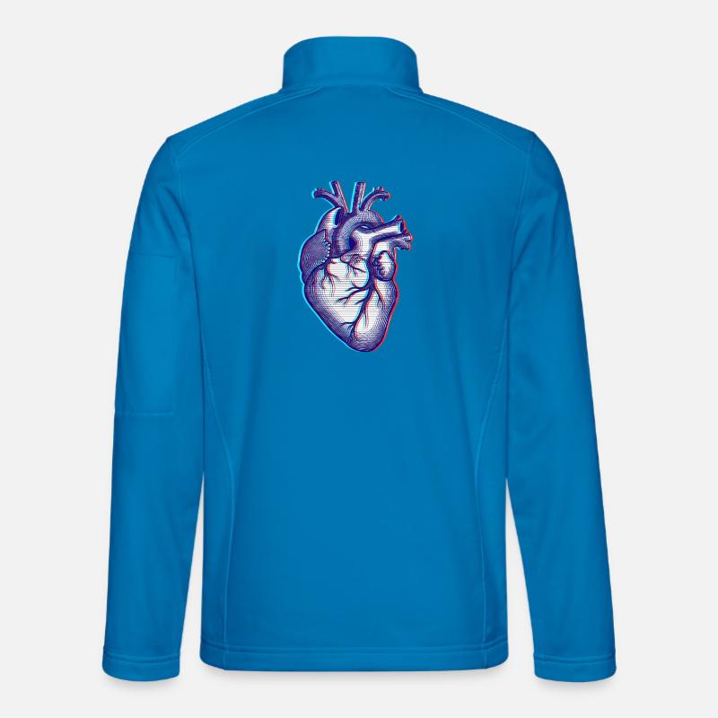 Anatomic Heart - Unisex Softshelljacke - Lichtblau