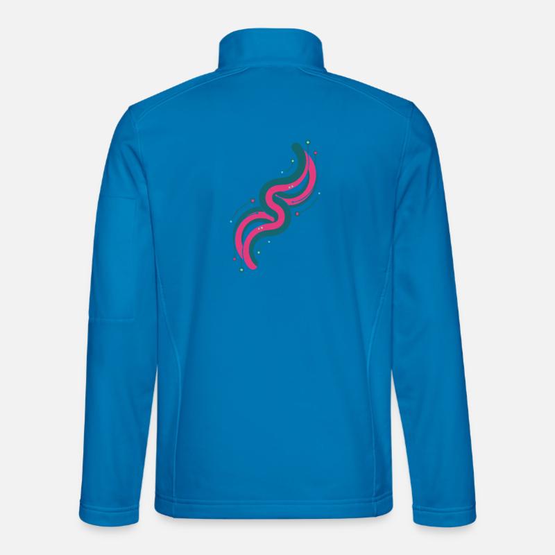 Rosa und Blaue Farbwelle - Unisex Softshelljacke - Lichtblau