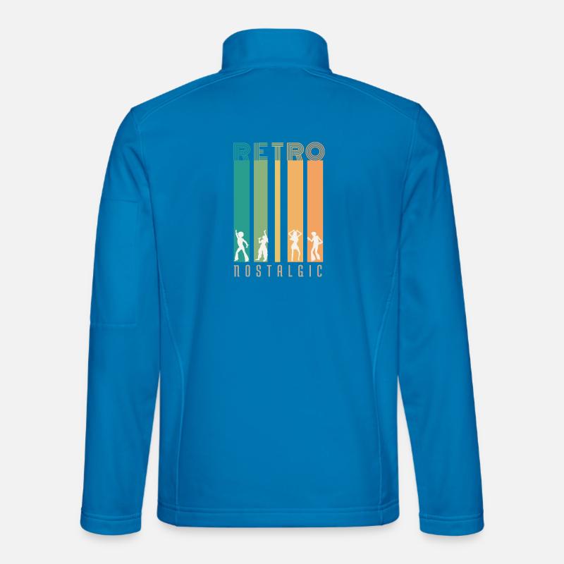 Retro-Bars und Silhouetten – Nostalgie - Unisex Softshelljacke - Lichtblau