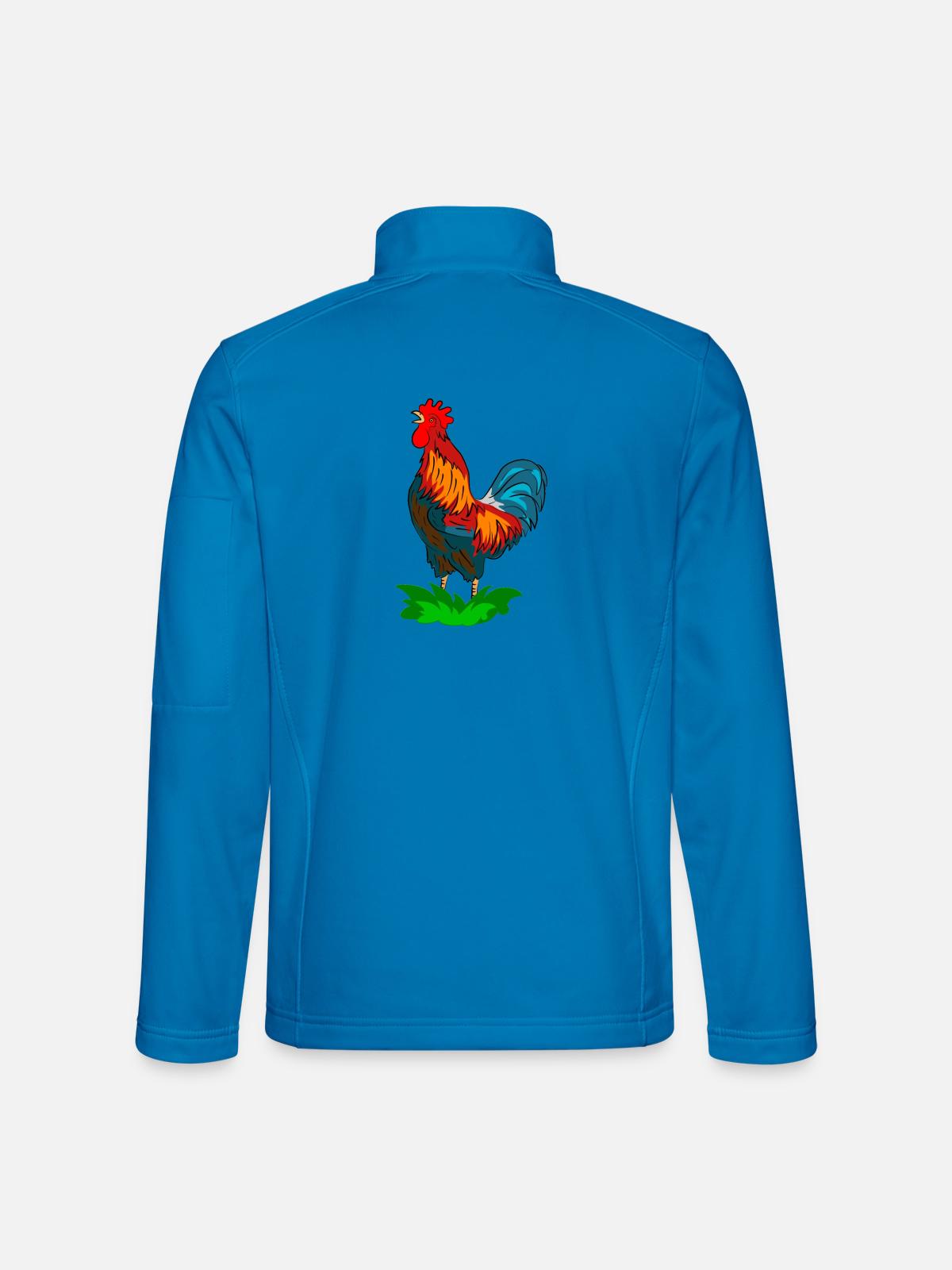 rooster - Unisex Softshell Jacket - light blue - Back