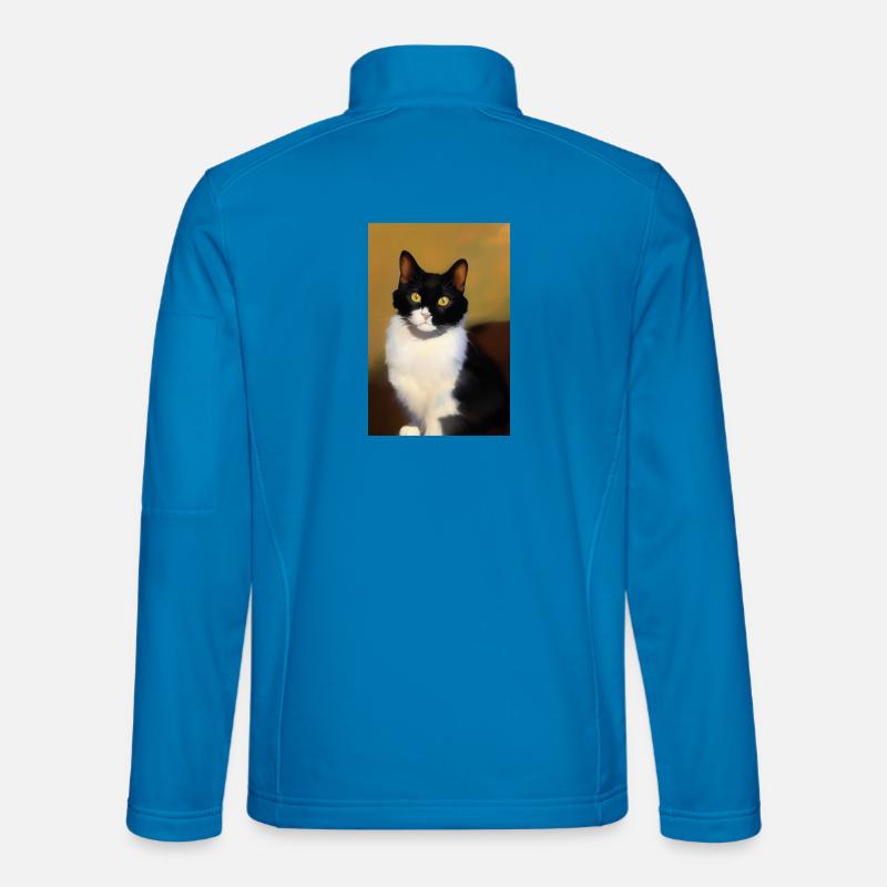 Image du chat - Veste en tissu softshell Unisexe - bleu clair