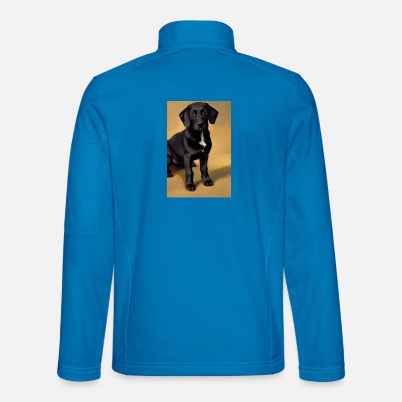 Hunde Bild - Unisex Softshelljacke - Lichtblau
