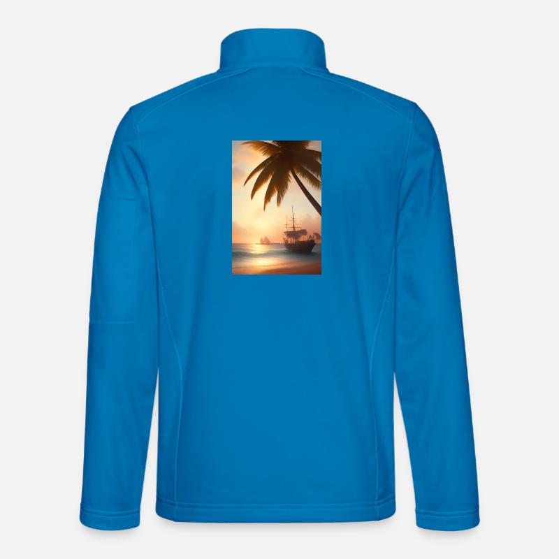 Karibik Palmen Strand Unisex Softshelljacke