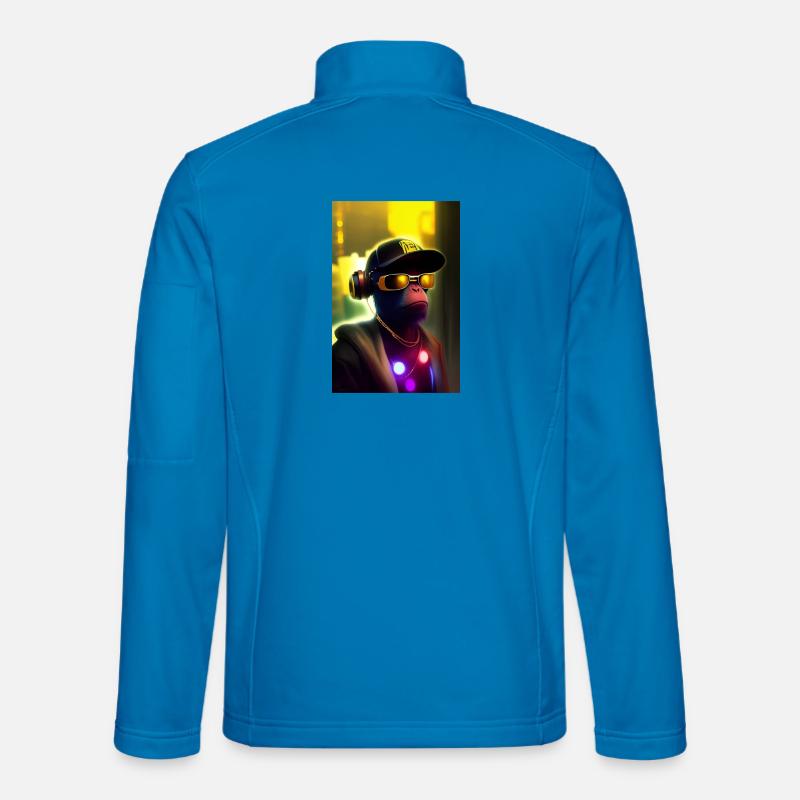 Cooler Affe mit Sonnenbrille - Unisex Softshelljacke - Lichtblau