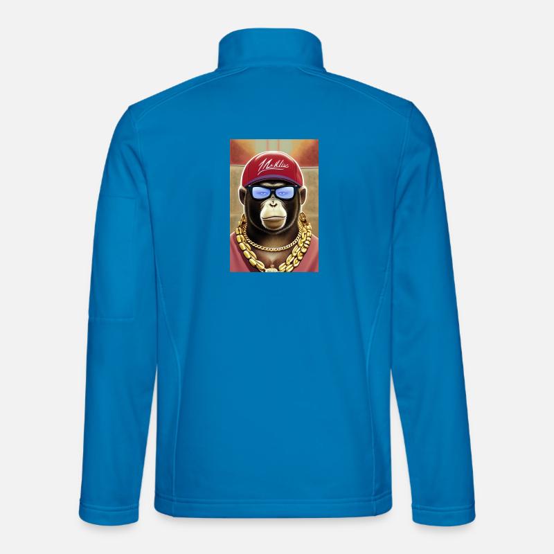 Cool monkey with sunglasses - Unisex Softshell Jacket - light blue