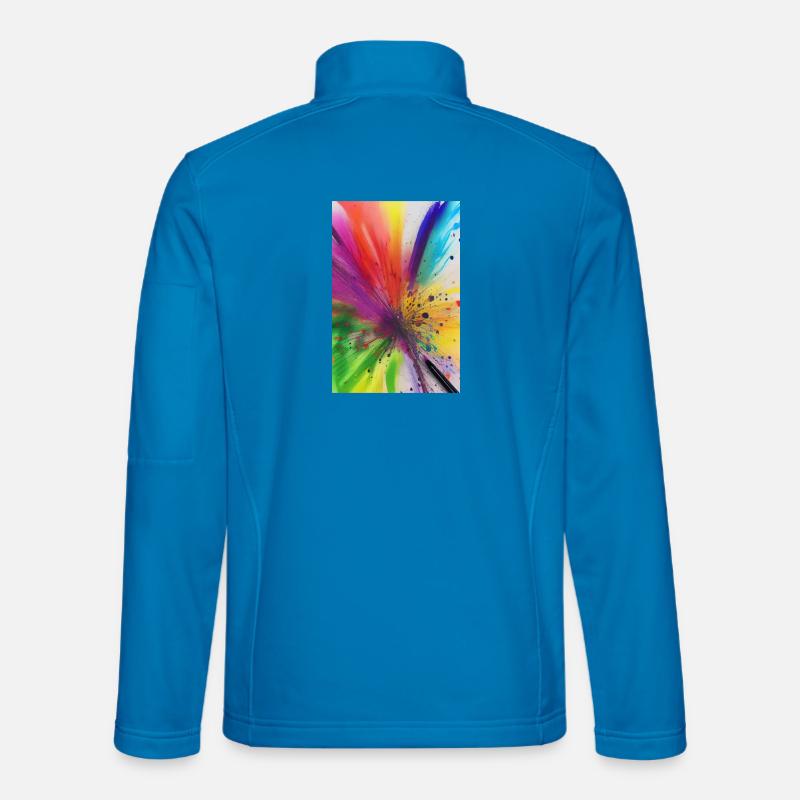 Farbklecks - Unisex Softshelljacke - Lichtblau
