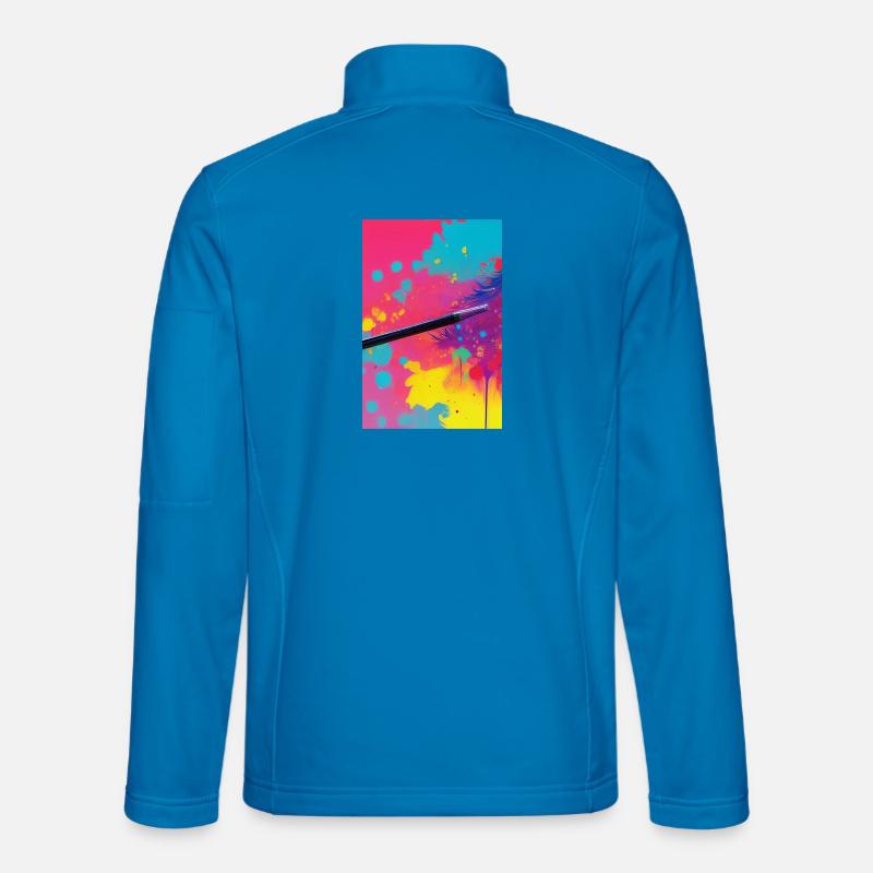 Abstract art - Unisex Softshell Jacket - light blue