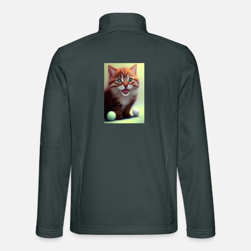 Petit bébé chat mignon Veste en tissu softshell Unisexe