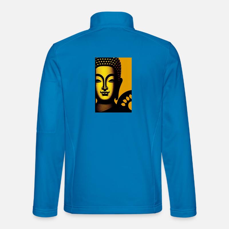 Goldener Buddha - Unisex Softshelljacke - Lichtblau