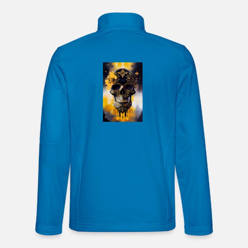 Black and gold skull 2 - Unisex Softshell Jacket - light blue