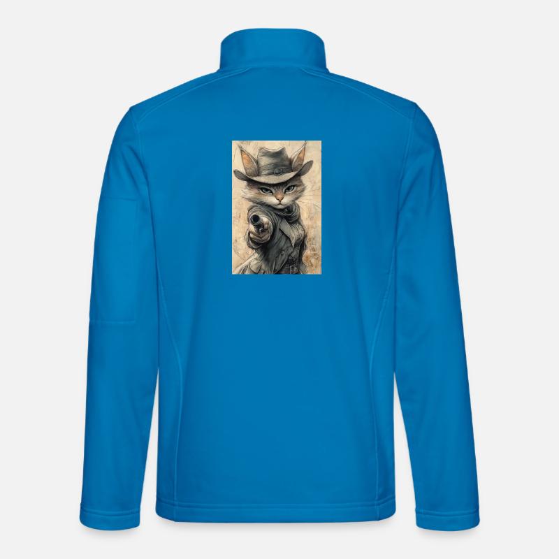 Cat Cowboy - Unisex Softshell Jacket - light blue