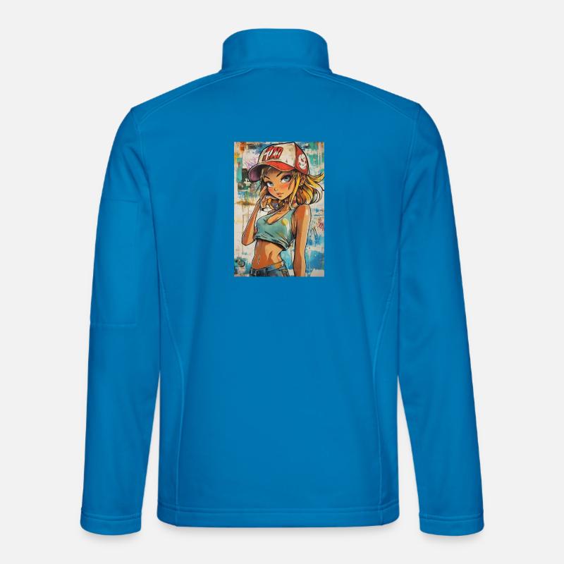 Graffiti Animegirl - Unisex Softshell Jacket - light blue
