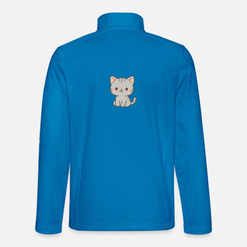 Cute Cat Electrical Pattern Design Unisex Softshell Jacket