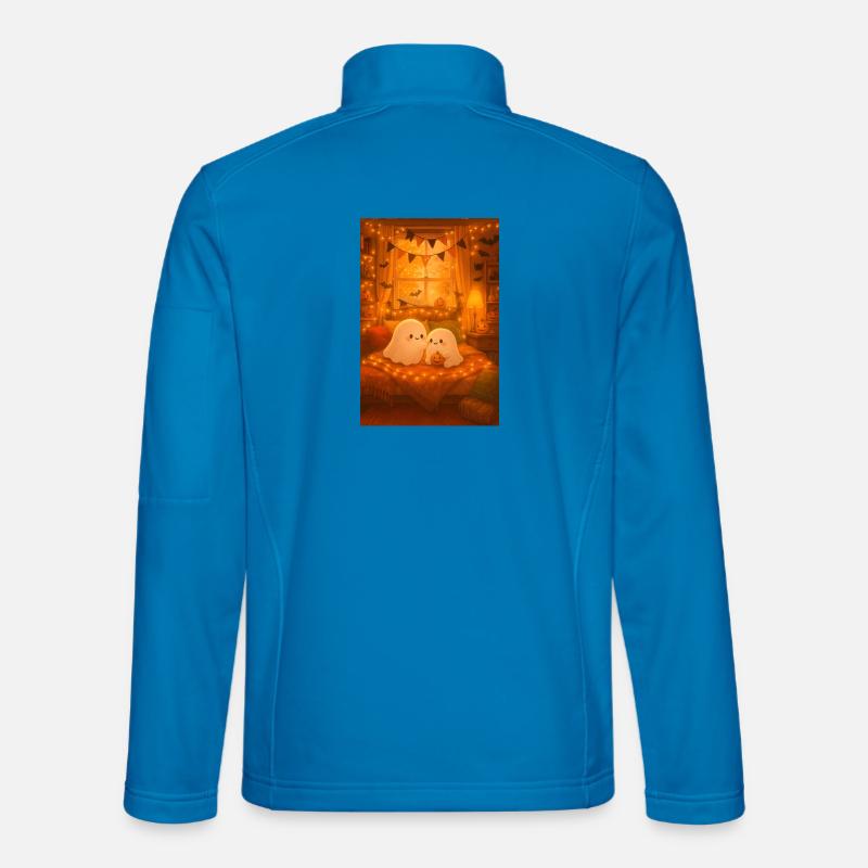 Cute Halloween Ghosts - Unisex Softshell Jacket - light blue