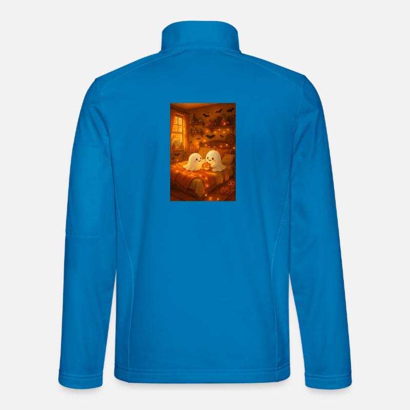 Autumn Ghosts Halloween Cute - Unisex Softshell Jacket - light blue