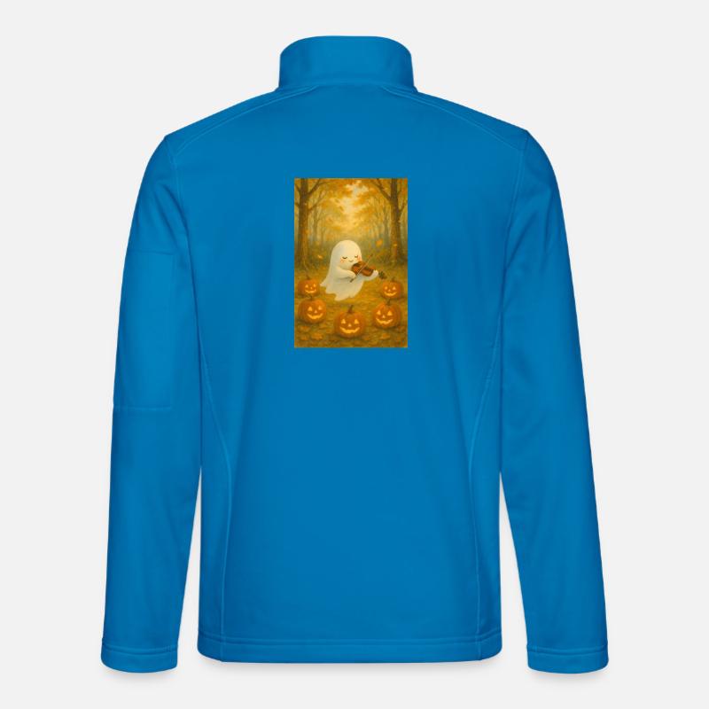 Halloween Geist mit Geige - Unisex Softshelljacke - Lichtblau