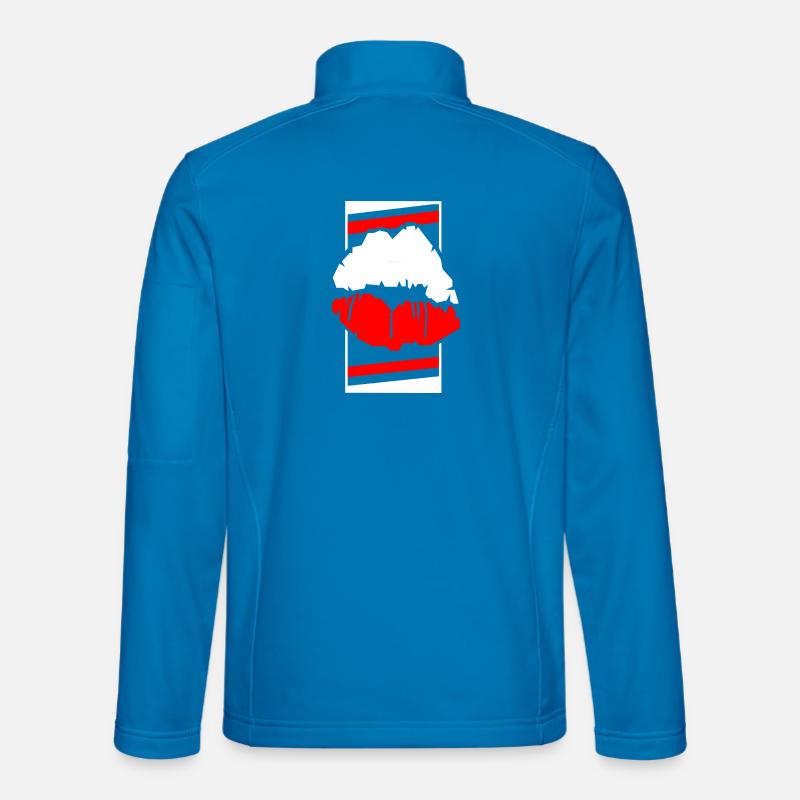 Poland Lips Contrast Pop Art - Unisex Softshell Jacket - light blue