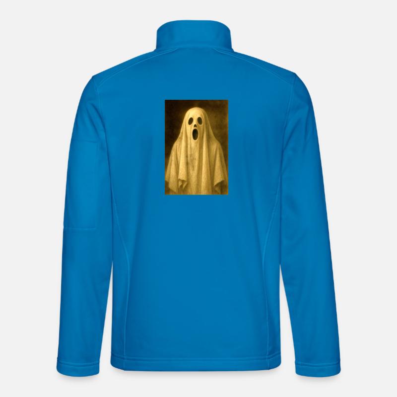 Ghost in sheets, Halloween - Unisex Softshell Jacket - light blue