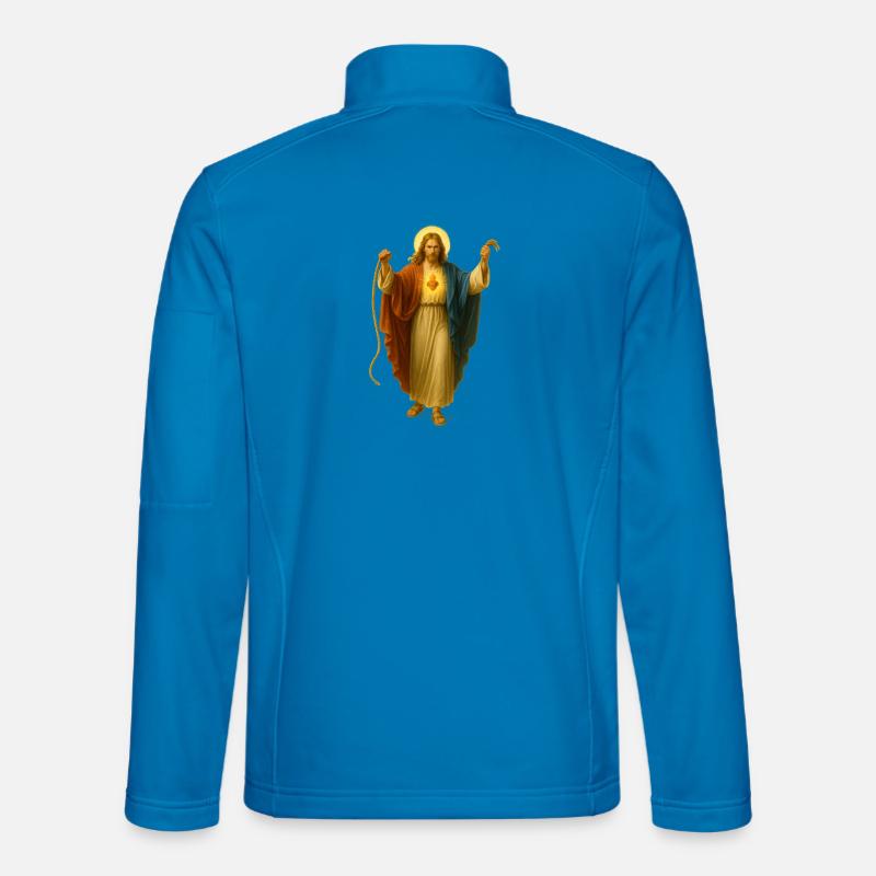 Temple Cleansing | Jesus in the temple - Unisex Softshell Jacket - light blue