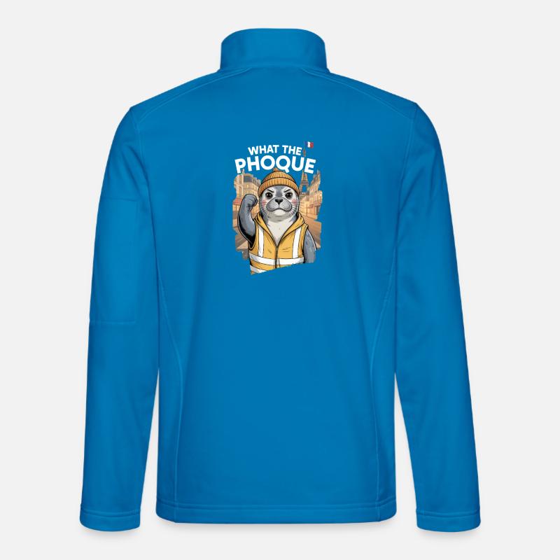 Was der Robben-Gelbwesten-Humor-Protest - Unisex Softshelljacke - Lichtblau