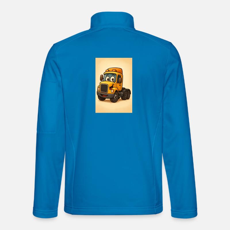 Happy Truck im Retro-Stil - Unisex Softshelljacke - Lichtblau