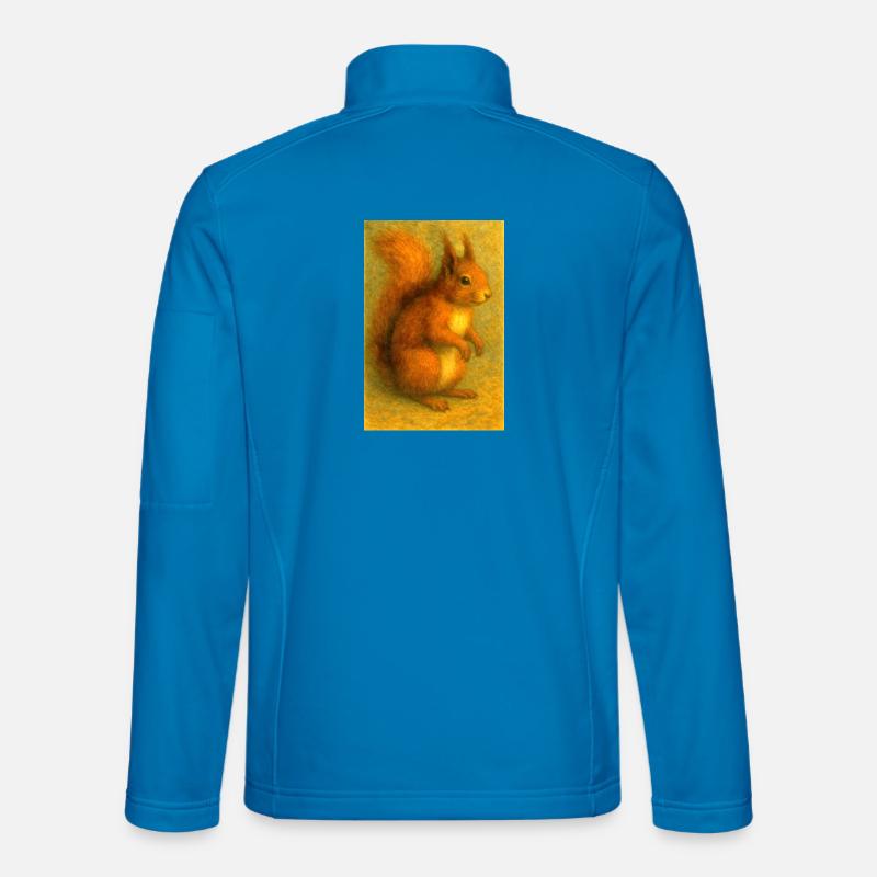 Rotes Eichhörnchen in klassischer Ölmalerei Unisex Softshelljacke