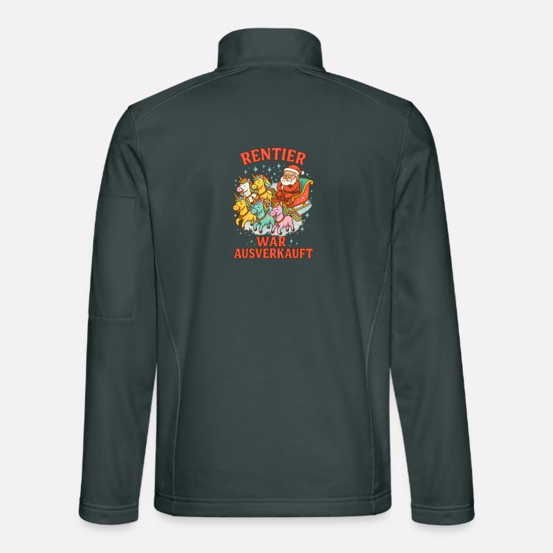 Le Renne de Noël Licorne était complet Veste en tissu softshell Unisexe