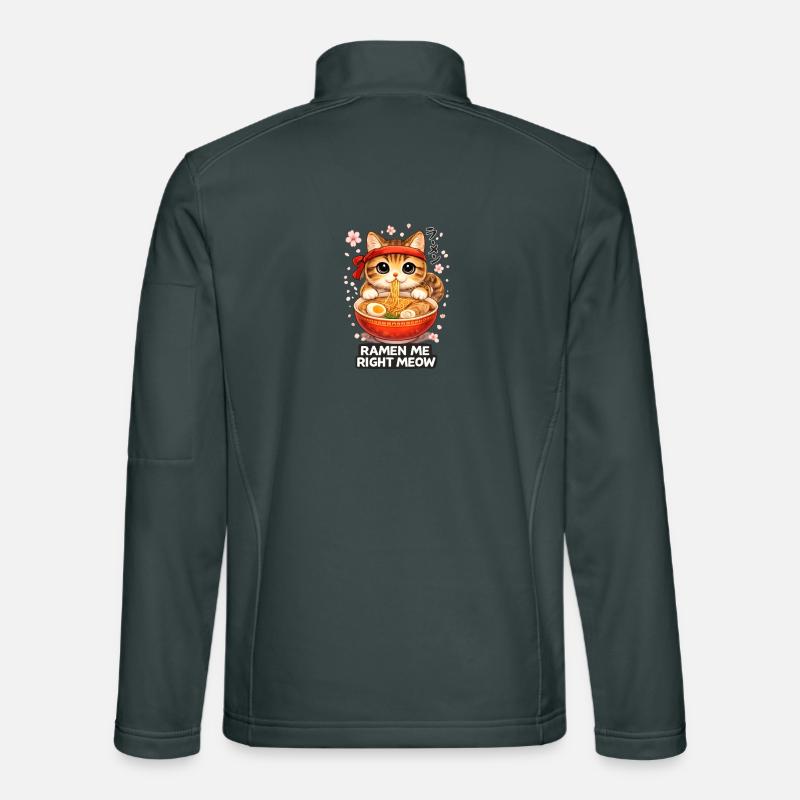 Ramen Chat Veste en tissu softshell Unisexe