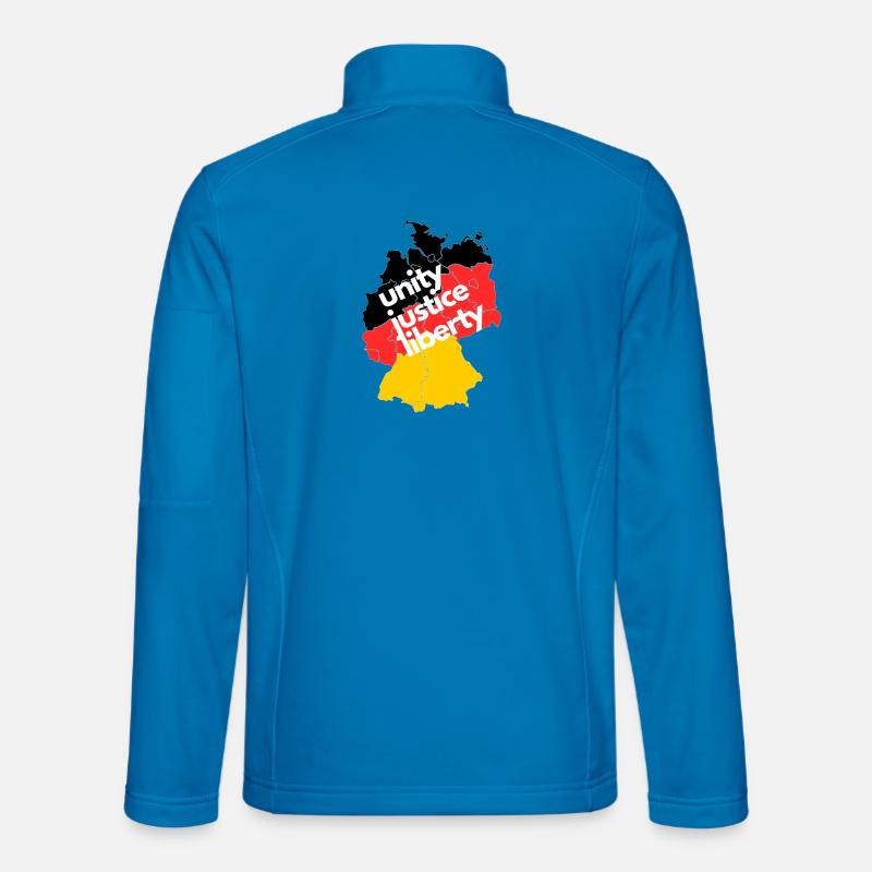 Map of Germany - Unity, Justice & Freedom - Unisex Softshell Jacket - light blue