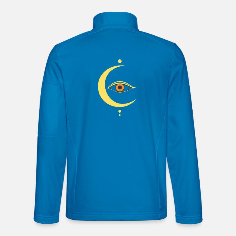 Mystisches Auge und Mond - Unisex Softshelljacke - Lichtblau