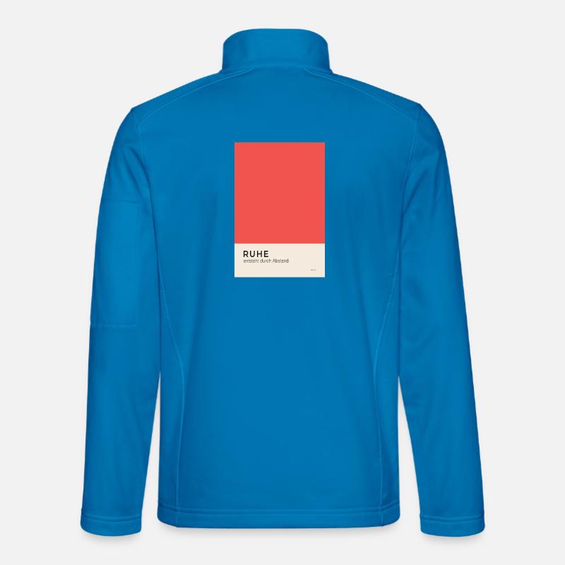 Ruhe entsteht durch Abstand Poster - Unisex Softshelljacke - Lichtblau