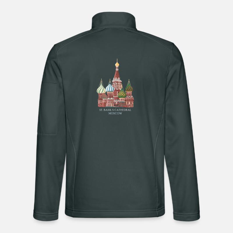 Moscow, Hand-drawn St. Basil's Cathedral Unisex Softshell Jacket