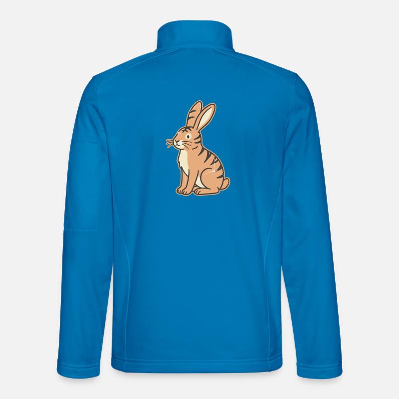 Pastel tabby rabbit stripes Tabby - Unisex Softshell Jacket - light blue