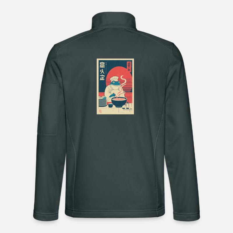 Frog Chef Ramen Retro Poster Unisex Softshell Jacket