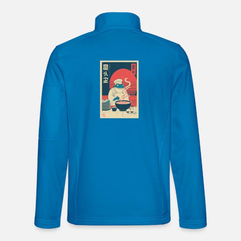 Frog Chef Ramen Retro Poster - Unisex Softshell Jacket - light blue