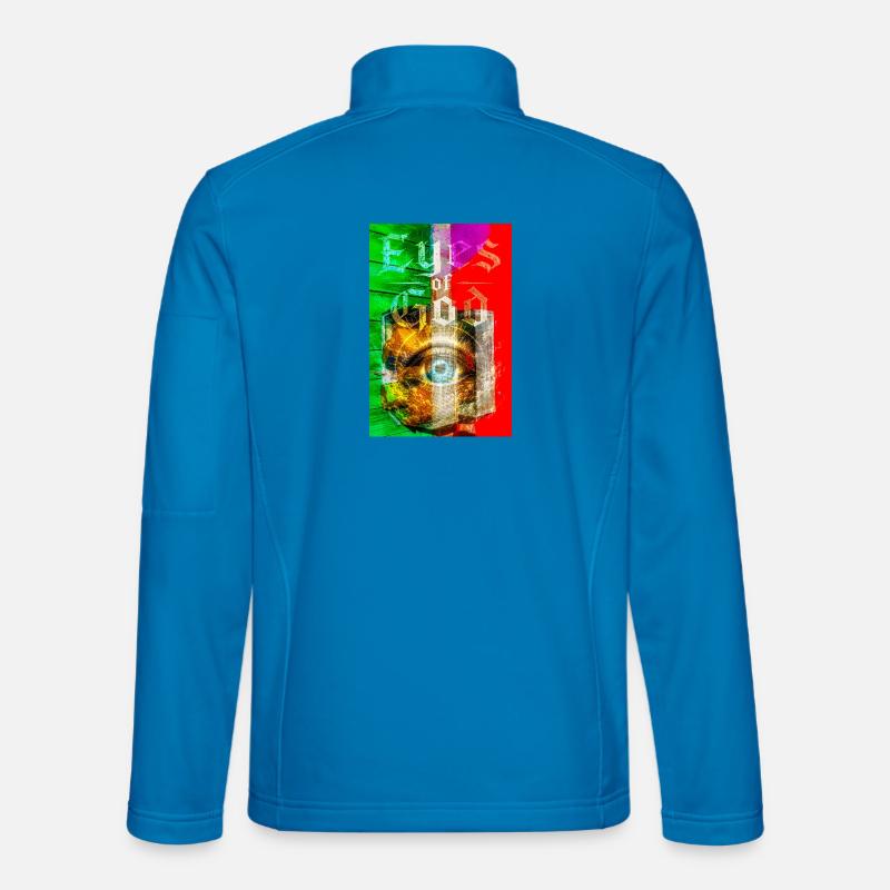 Œil néon dans Metal Circle - Veste en tissu softshell Unisexe - bleu clair